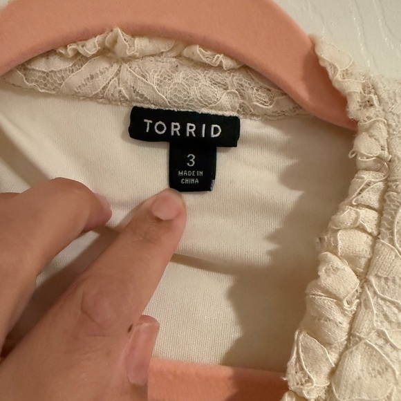 Elegant Cream Lace Dress - Torrid - Picture 5 of 5